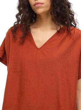 Bluse Vila Prisilla Orange für Damen