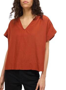 Bluse Vila Prisilla Orange für Damen
