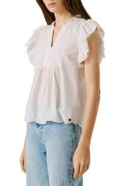 Bluse Pepe Jeans Daki weiß für Damen