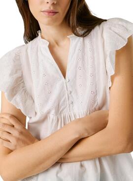 Bluse Pepe Jeans Daki weiß für Damen