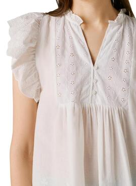 Bluse Pepe Jeans Daki weiß für Damen