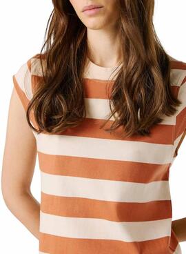 Kleid Pepe Jeans Lila, Beige und Orange für Damen