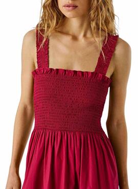 Kleid Pepe Jeans Avril in Fuchsia für Damen.