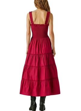 Kleid Pepe Jeans Avril in Fuchsia für Damen.