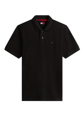 Tommy Jeans Essential Polo in Schwarz für Herren