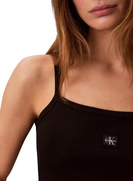 Crop Top Calvin Klein Jeans Baby in Schwarz für Damen.