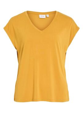 T-Shirt Vila Vimodala Senf für Damen.
