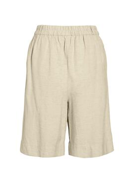 Bermuda Shorts Vila Viprisilla beige für Damen