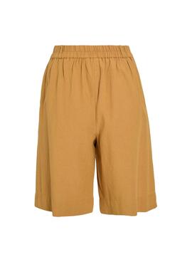 Bermudas Vila Viprisilla Senfgelb für Damen.