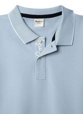 Polo Pepe Jeans Hayden Himmelblau für Jungen.