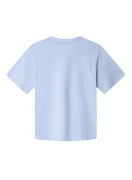 T-shirt Pepe Jeans Joshua Logo Himmelblau für Jungen.