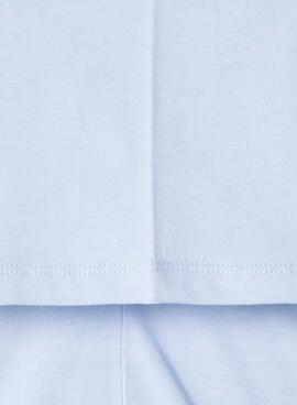 T-shirt Pepe Jeans Joshua Logo Himmelblau für Jungen.