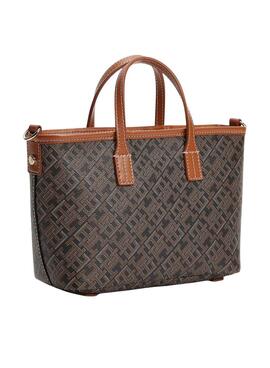 Tasche Tommy Hilfiger Monoplay Mini-Tote in Braun für Damen.
