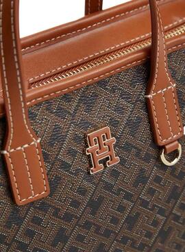 Tasche Tommy Hilfiger Monoplay Mini-Tote in Braun für Damen.