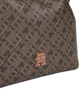 Handtasche Tommy Hilfiger Monoplay Bucket braun für Damen