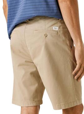Kurze Hose Pepe Jeans chino beige für Herren