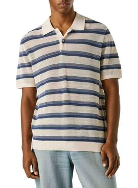 Polo Pepe Jeans Florian blau gestreift für Herren