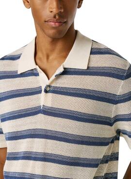 Polo Pepe Jeans Florian blau gestreift für Herren