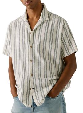 Pepe Jeans Pershore Hemd in weiß mit Streifen für Herren.