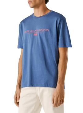 T-shirt Pepe Jeans Summer Logo blau für Herren.