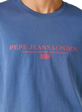 T-shirt Pepe Jeans Summer Logo blau für Herren.