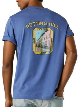 T-Shirt Pepe Jeans Sion Blau für Herren.