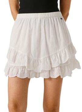 Rock Hose Pepe Jeans Camila weiß für Damen