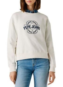 Sweatshirt Pepe Jeans Maat weiß für Damen