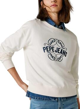 Sweatshirt Pepe Jeans Maat weiß für Damen
