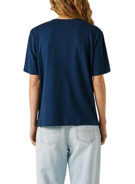 T-shirt Pepe Jeans Maca blau für Damen