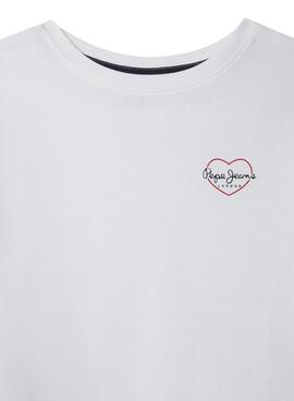 T-shirt Pepe Jeans Giana weiß für Mädchen