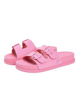 Tommy Jeans Komfort Jelly Flip-Flops mit rosa Schnallen für Damen