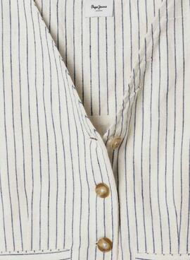 Pepe Jeans Weste Izzy mit diplomatischem Streifen für Mädchen.