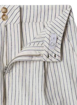 Kurze Hose Pepe Jeans Izzy mit beiger diplomatischer Streifen für Mädchen.