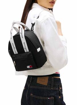 Rucksack Tommy Jeans Essential Mini Schwarz für Damen.