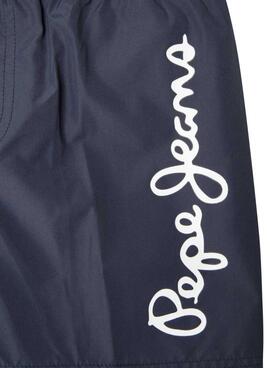 Badehose Pepe Jeans Logo in Marineblau für Jungen