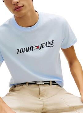 T-shirt Tommy Jeans Vintage Logo Blau für Herren