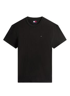 T-Shirt Tommy Jeans Sflag schwarz für Herren
