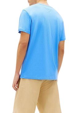 T-Shirt Tommy Jeans Essential Flag in Blau für Herren
