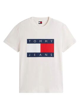Tommy Jeans Big Flag T-Shirt beige für Herren