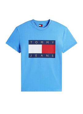 T-Shirt Tommy Jeans Big Flag blau für Herren