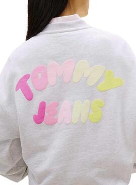 Tommy Jeans Bubble Hoodie grau für Damen