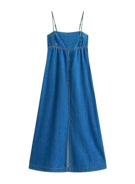 Kleid Tommy Jeans Chambray Maxi für Damen