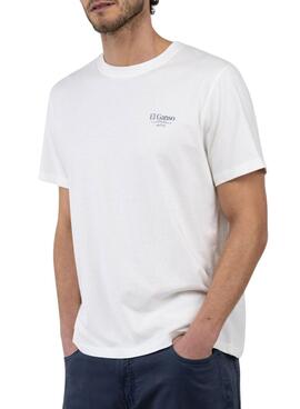 T-Shirt El Ganso Fische weiß für Herren