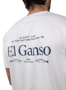 T-Shirt El Ganso Fische weiß für Herren