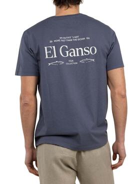 T-Shirt El Ganso Fische blau für Herren