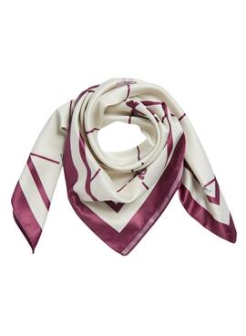 Tuch Pieces Bambi beige und granatrot für Damen