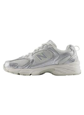 Turnschuhe New Balance Silber Metallic für Damen