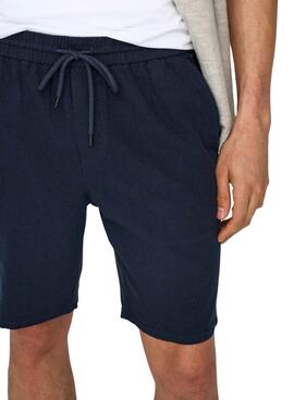 Bermudas Only and Sons Linus in Marineblau für Herren.