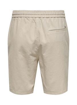 Bermudas Only und Sons Linus beige für Herren.
